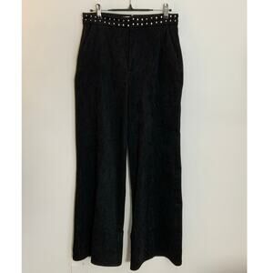 Dear John Fiona High Rise Wide Leg Black Suede‎ Pants, Size 26